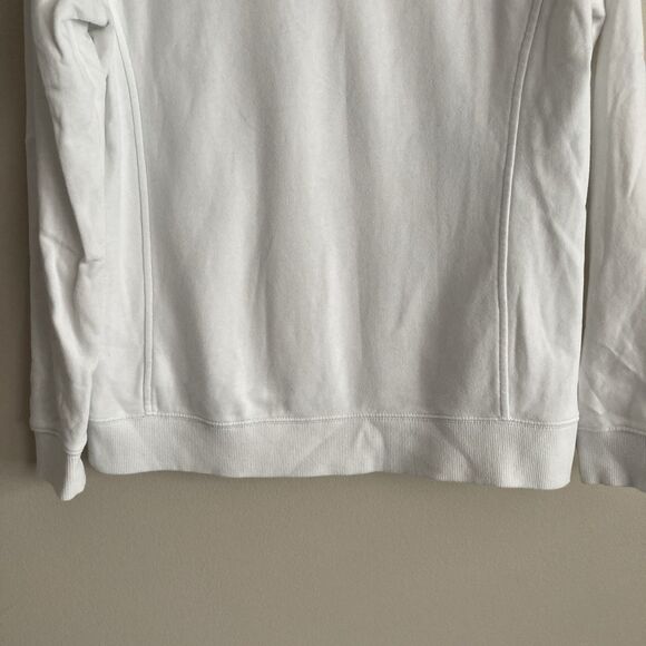 Vineyard Vines Womens Pullover 1/4 Zip Fleece Jacket Back Detail Sz Small White - Picture 10 of 12